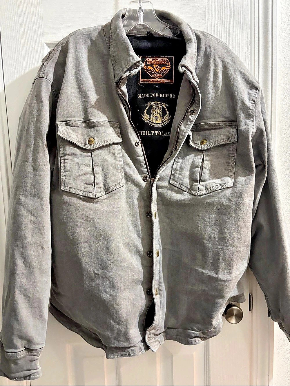 Milwaukee Performance Men's Gray Motorcycle Jacket